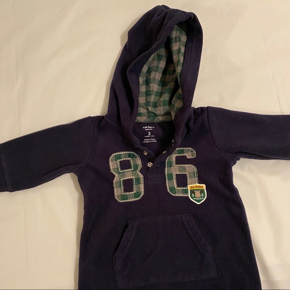 Carters Baby Fleece footless onesie - Picture 3 of 4